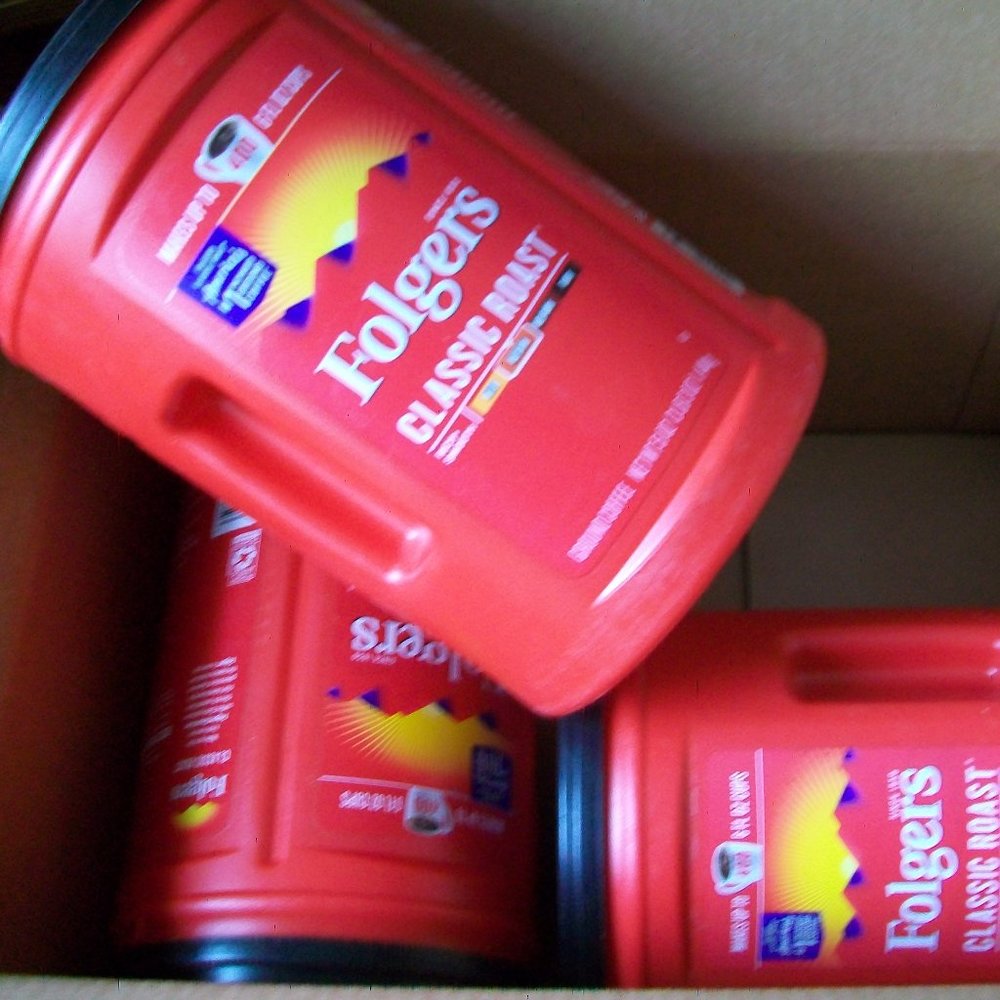 Empty Folgers Coffee Cans 3 Storage Containers